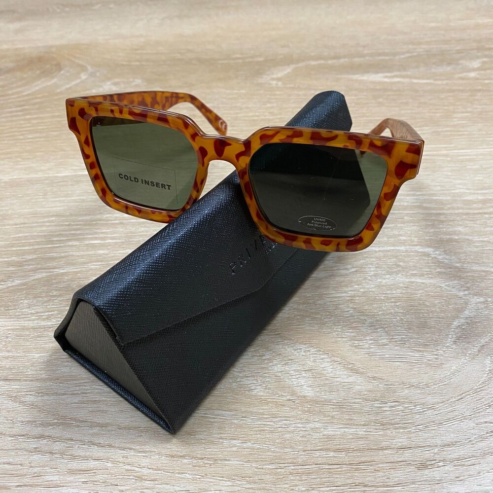 Prive Reaux Polarized Vice City Sunglasses Color Honey Tort - Picture 3 of 10